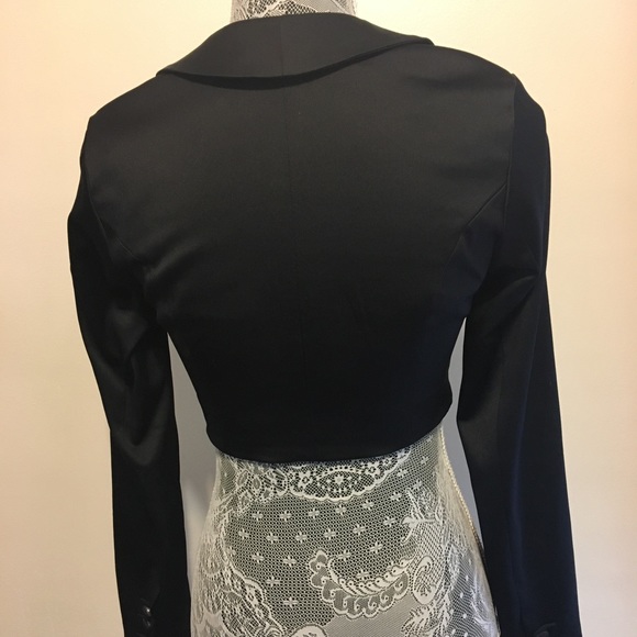 H&M Satin Crop Jacket Top - Picture 2 of 4